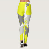Leggings Légendes d'art Abstraites peintes en gris jaune pa (Dos)
