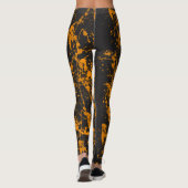 Leggings Légendes de brosse à peinture orange (Dos)