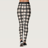 Leggings Légendes de Buffalo Plaid de Black and Cream Check (Dos)