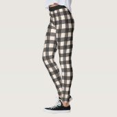 Leggings Légendes de Buffalo Plaid de Black and Cream Check (Gauche)