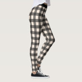 Leggings Légendes de Buffalo Plaid de Black and Cream Check (Droite)