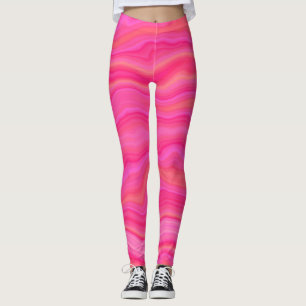 Leggings Légendes de calques d'agate rose et orange
