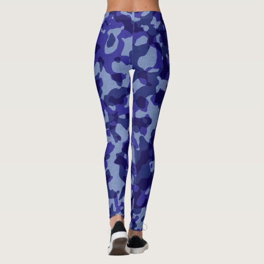 Leggings Légendes de camouflage bleu (Dos)