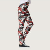 Leggings Légendes de camouflage gris, rouge, noir et blanc (Droite)