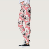 Leggings Légendes de chien maltais peint mignonne (Gauche)