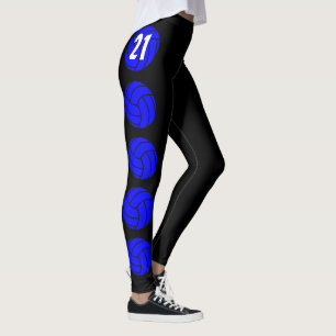 Leggings Légendes de compression de volley-ball bleu perso