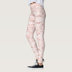 Leggings Légendes de dentelle blanche Faux