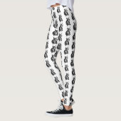 Leggings Légendes de dessin de Bulldog français (Gauche)