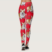 Leggings Légendes de dessin de Chien Corgi (Dos)