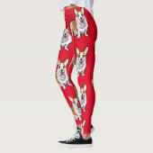 Leggings Légendes de dessin de Chien Corgi (Gauche)