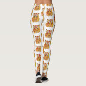 Leggings Légendes de dessin de la face de tigre (Dos)