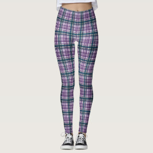 Leggings Légendes de femmes mauves/vertes