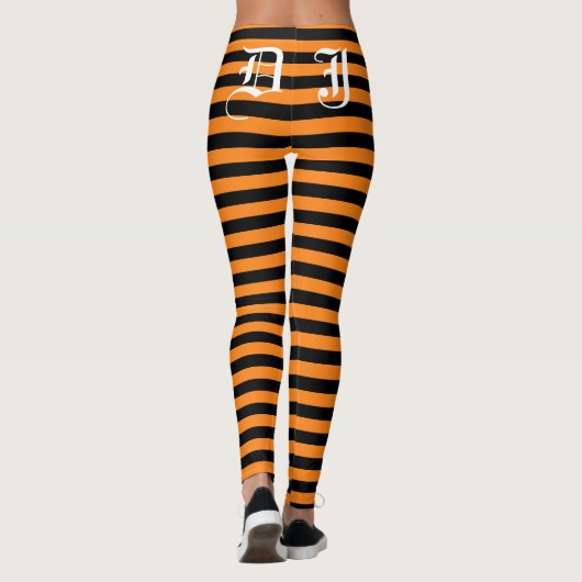 Leggings Légendes de fête d'Halloween en noir et orange per (Dos)
