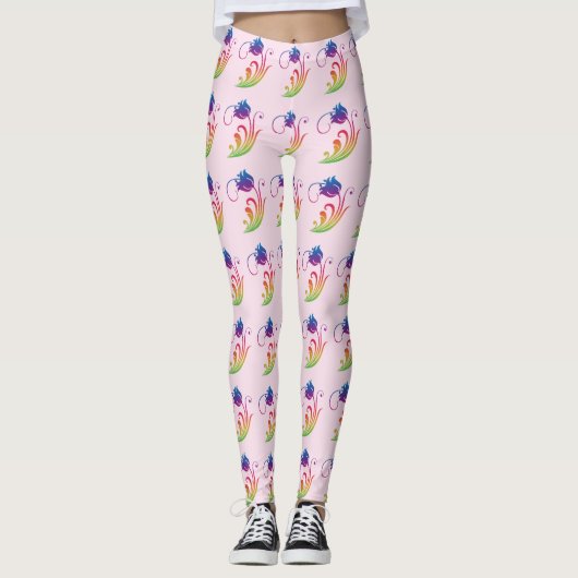 Leggings Légendes de fleurs (Devant)