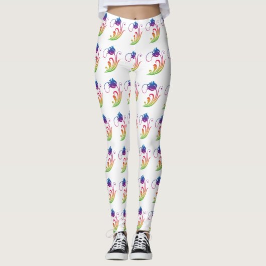 Leggings Légendes de fleurs (Devant)