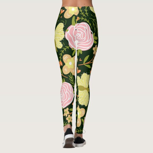 Leggings Légendes de fleurs (Dos)