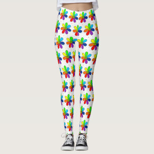 Leggings Légendes de fleurs arc-en-ciel