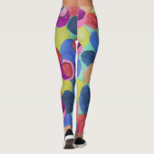 Leggings Légendes de fleurs de couleur bonbon (Dos)