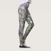 Leggings Légendes de fleurs de Crocus pourpres et blanches (Droite)