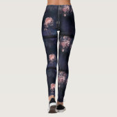 Leggings Légendes de fleurs de pivoines roses (Dos)