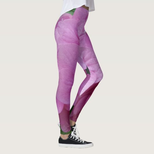 Leggings Légendes de fleurs d'Hydrangée rose (Droite)