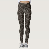 Leggings légendes de fleurs géométriques (Devant)