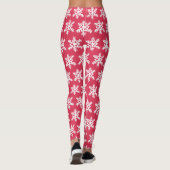 Leggings Légendes de flocon de neige rouge (Dos)