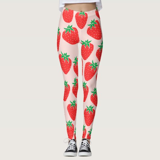 Leggings Légendes de fraises cuites (Devant)