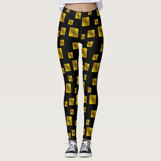 Leggings Légendes de géométrie fractale (Devant)