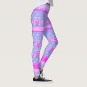 Leggings Légendes de hibou rose mignonne (Droite)