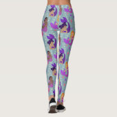 Leggings Légendes de la diversité des sirènes - rose, pourp (Dos)
