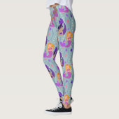Leggings Légendes de la diversité des sirènes - rose, pourp (Gauche)