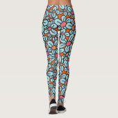 Leggings Légendes de la Pop Fleur (orange) (Dos)