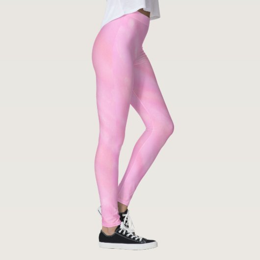 Leggings Légendes de lave à l'aquarelle rose (Droite)