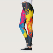 Leggings Légendes de l'enduit de peinture tout-sur-impressi (Gauche)