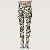 Leggings Légendes de léopard avec la Grève rouge (Devant)