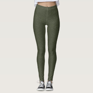Leggings Légendes de look texturé Moss Green - personnalisa
