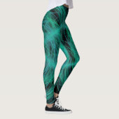 Leggings Légendes de mandala bleues et turquoises (Droite)