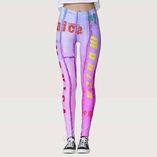 Leggings Légendes de mode de nom personnalisé (Devant)
