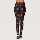 Leggings Légendes de Motif Cool noir et rouge Polka (Dos)
