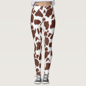 Leggings Légendes de Motif d'impression de vache blanche Br (Devant)