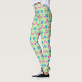 Leggings Légendes de motifs de flamants tropicaux (Gauche)