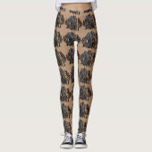 Leggings Légendes de Newfies Brown et noirs (Devant)