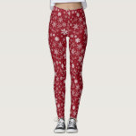 Leggings Légendes de Noël<br><div class="desc">flocons de neige, parfait rouge de Noël, Regardez extraordinaire pour toutes vos fêtes de vacances!</div>