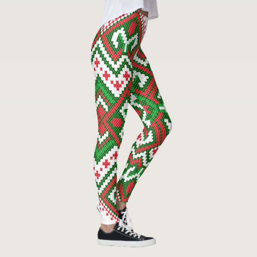 Leggings Légendes de Noël de motif moche (Droite)