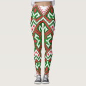 Leggings Légendes de Noël de motif moche (Devant)
