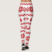 Leggings Légendes de Noël rouge moche (Dos)