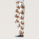 Leggings Légendes de papillon orange et noir du monarque (Gauche)