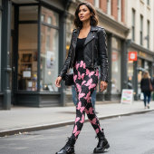 Leggings Légendes de papillon rose Fbattement cosmique