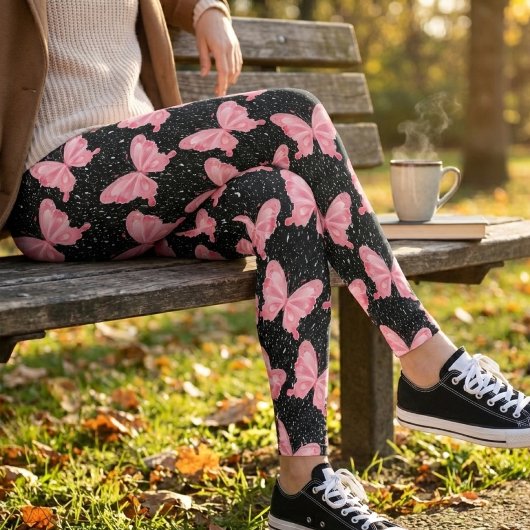 Leggings Légendes de papillon rose Fbattement cosmique